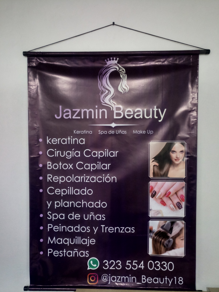 imagen: Tarjetas y pendon  / Jazmin beauty